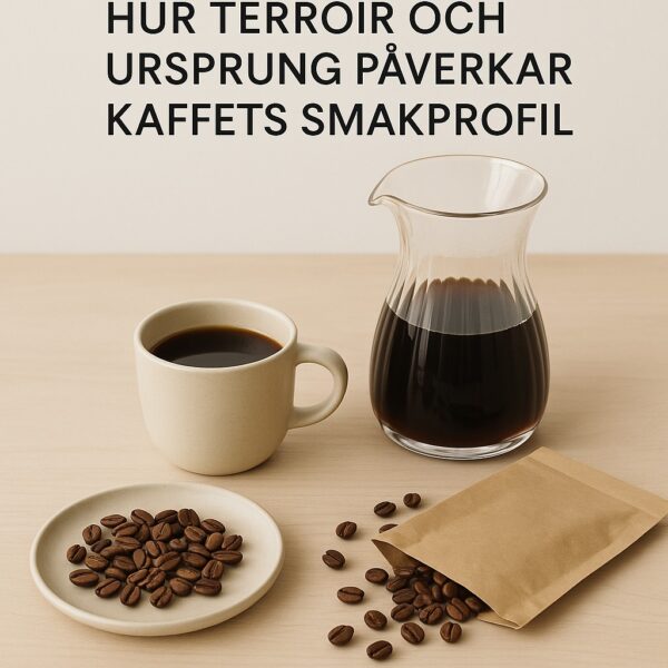 Scandinavian specialty coffee – scandinavian specialty coffee photography, hur terroir och ursprung påverkar kaffets smakprofil, clean minimalistic style, soft light
