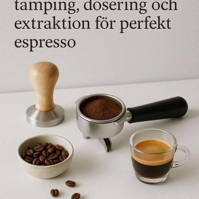 Scandinavian specialty coffee – scandinavian specialty coffee photography, så bemästrar du tamping, dosering och extraktion för perfekt espresso, clean minimalistic style, soft light