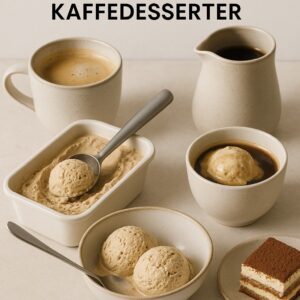 Scandinavian specialty coffee – scandinavian specialty coffee photography, recept på hemmagjord kaffeglass och kaffedesserter, clean minimalistic style, soft light