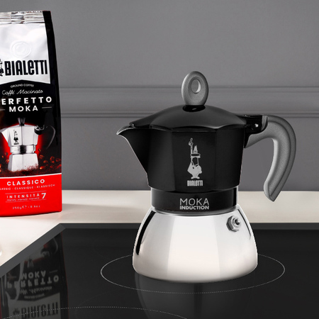 Bialetti New Moka Induction 4 koppar – Black